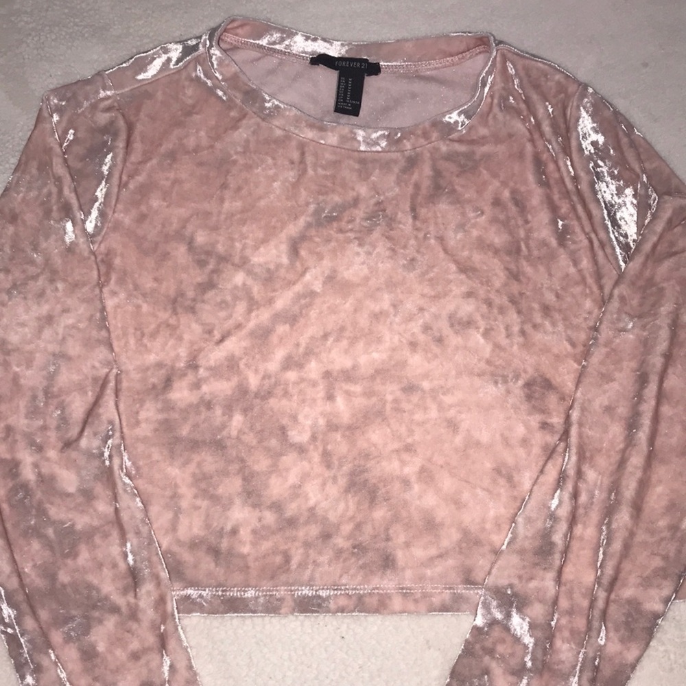 Forever 21 crushed velvet crop top
